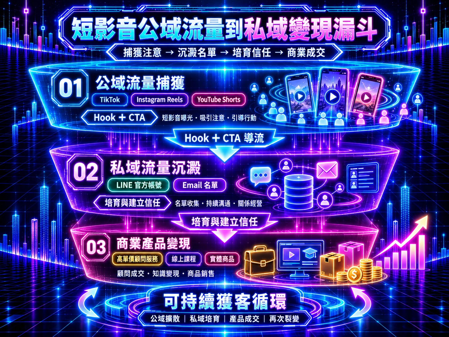 短影音公私域變現漏斗
